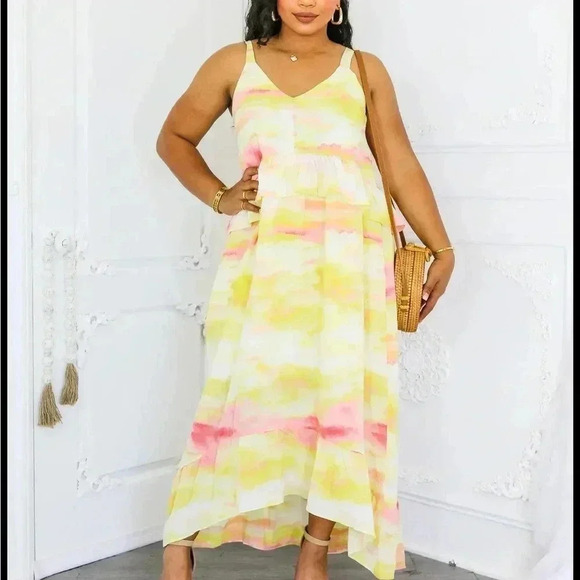 33. Ruffle High Low Maxi Dress - Picture 2 of 10